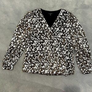 Brown silver Alfani top